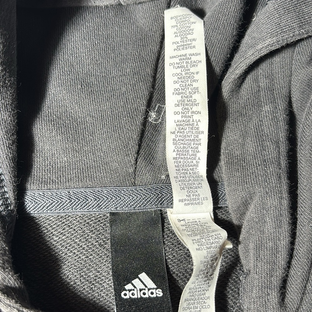Adidas Two-Tone rugby Hoodie slouchy loose fit sweatshirt casual sporty small - Picture 6 of 10